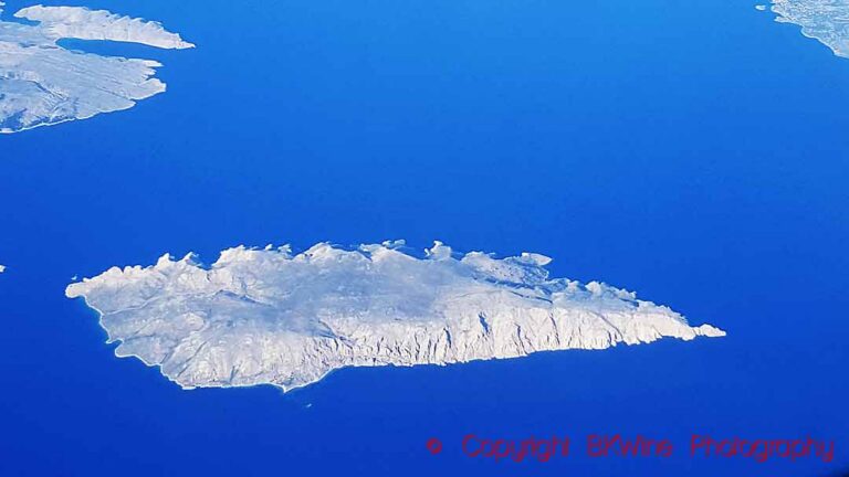 An island in a blue sea